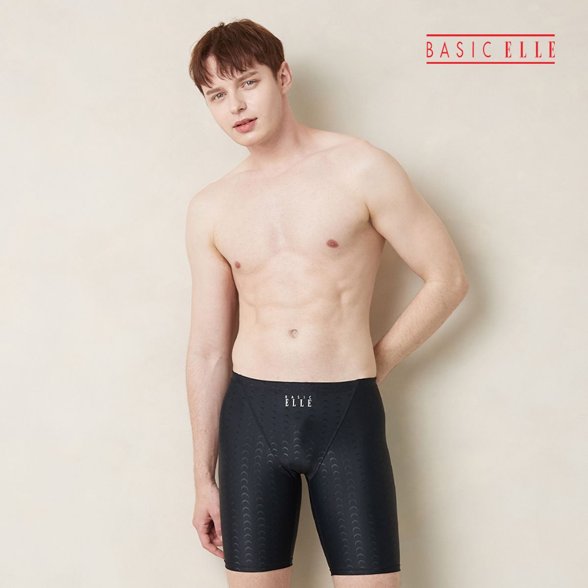 베이직엘르(BASIC ELLE) 남성인 불박 패턴 5부 실내수영복 BEZ-V405K