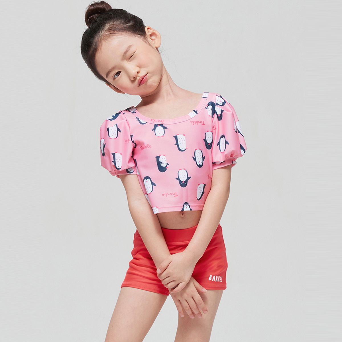 배럴(BARREL) 키즈 볼 투피스 래쉬가드 룰루펭귄 (BI2KWRG15LPN)