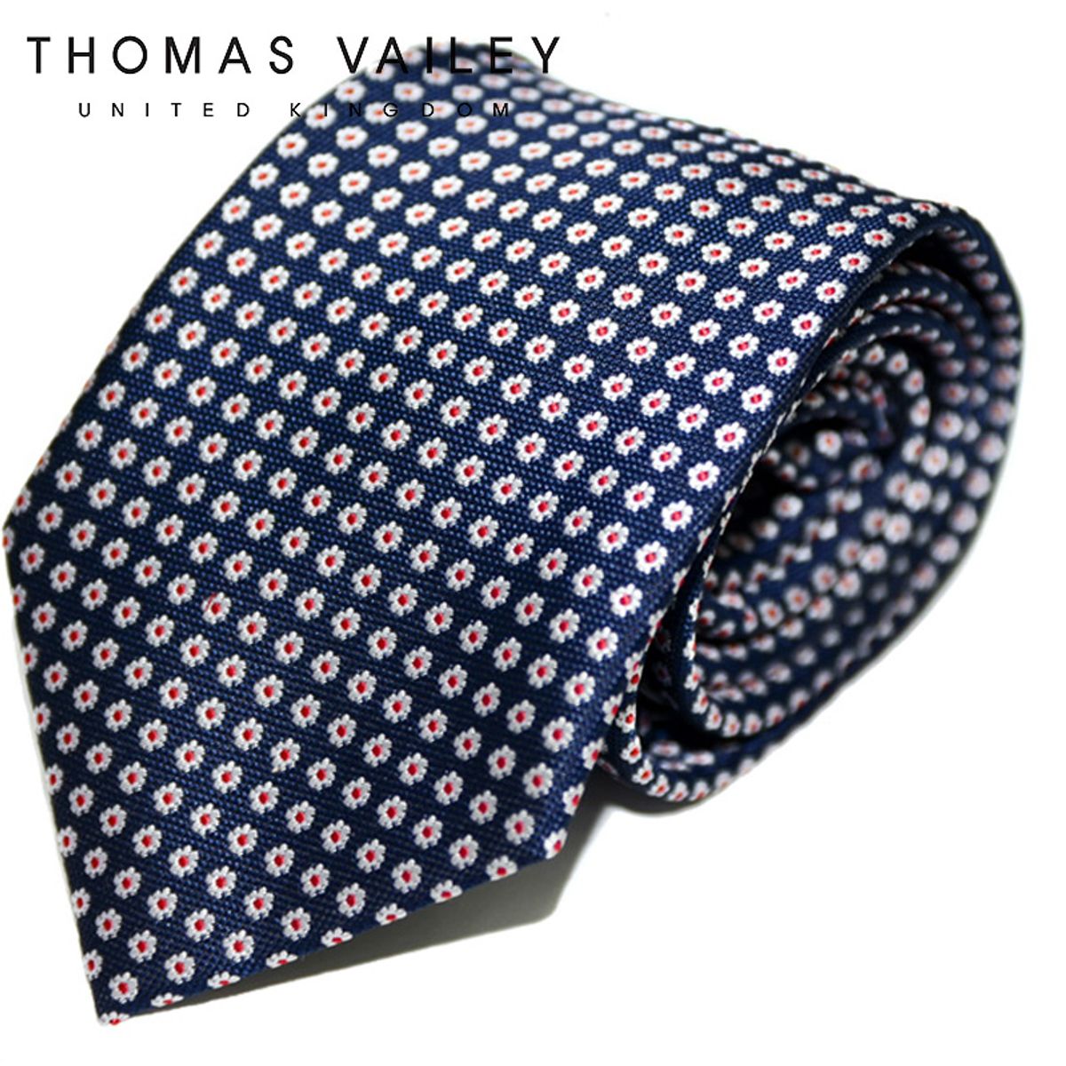 토마스 베일리(THOMAS VAILEY) 패션넥타이-싸리꽃 네이비 7.5cm