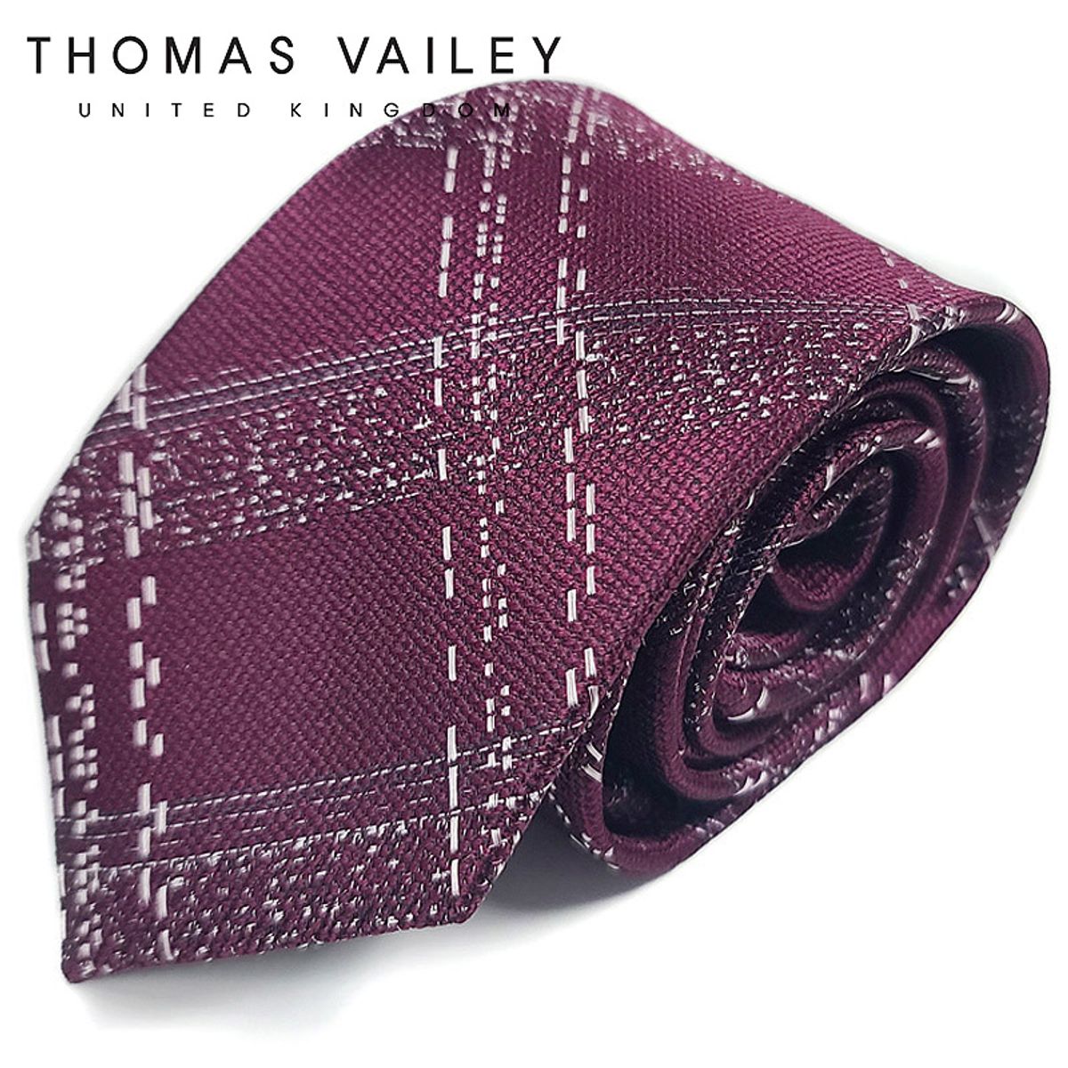토마스 베일리(THOMAS VAILEY) 패션넥타이-사운즈 와인 7.5cm