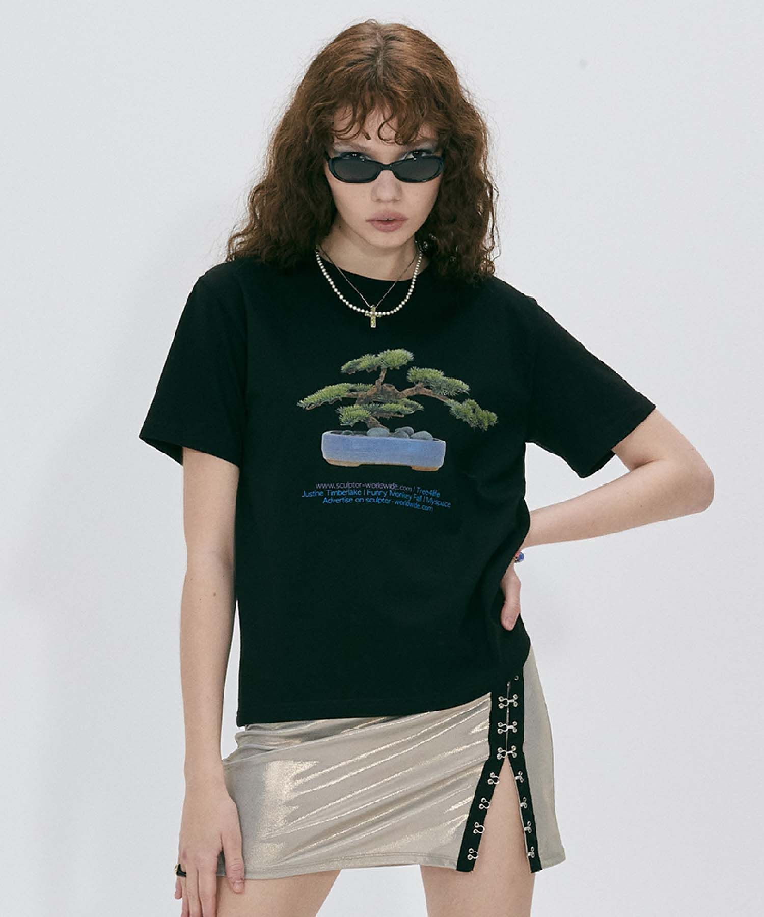 MUSINSA公式 | SCULPTOR Bonsai Link Tee Black