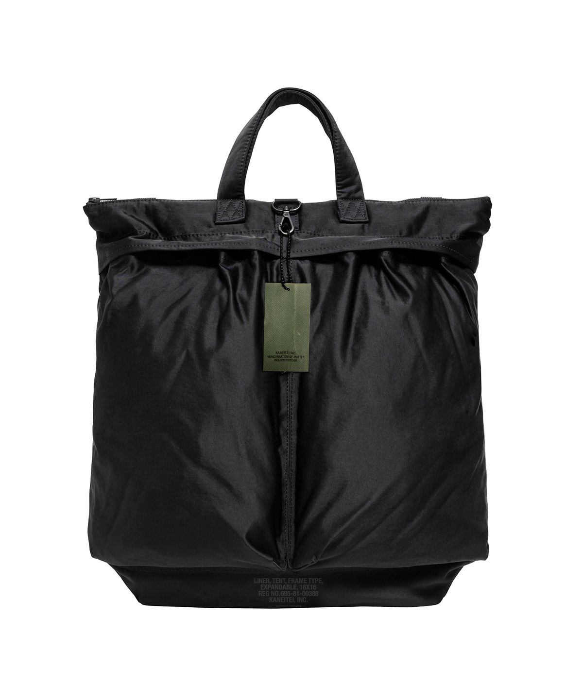 카네이테이(KANEITEI) ROME HELMET BAG L (BLACK) / RECYCLED
