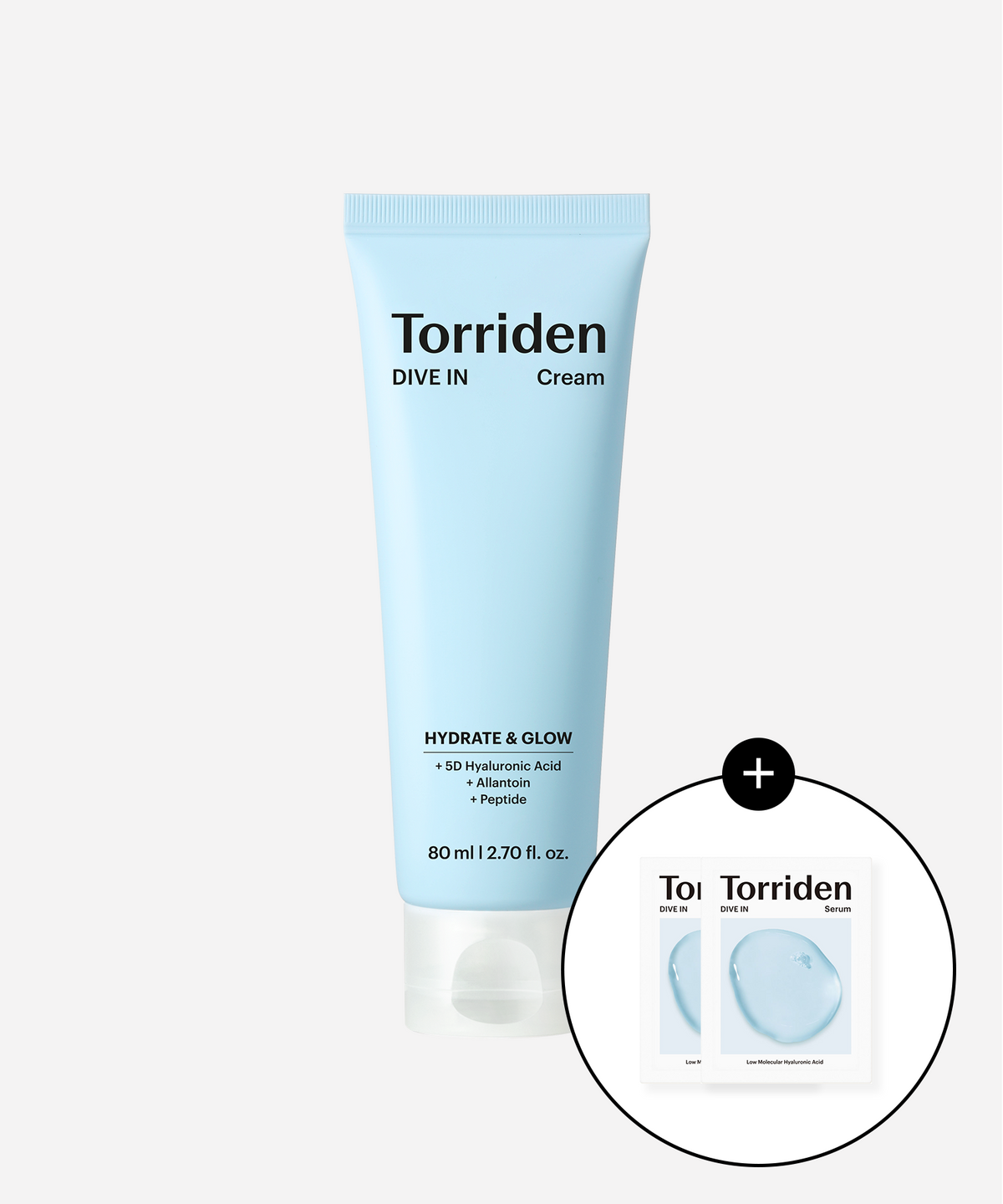 토리든(TORRIDEN) 다이브인 저분자 히알루론산 크림 80ml (+다이브인 세럼 2ml*2개)