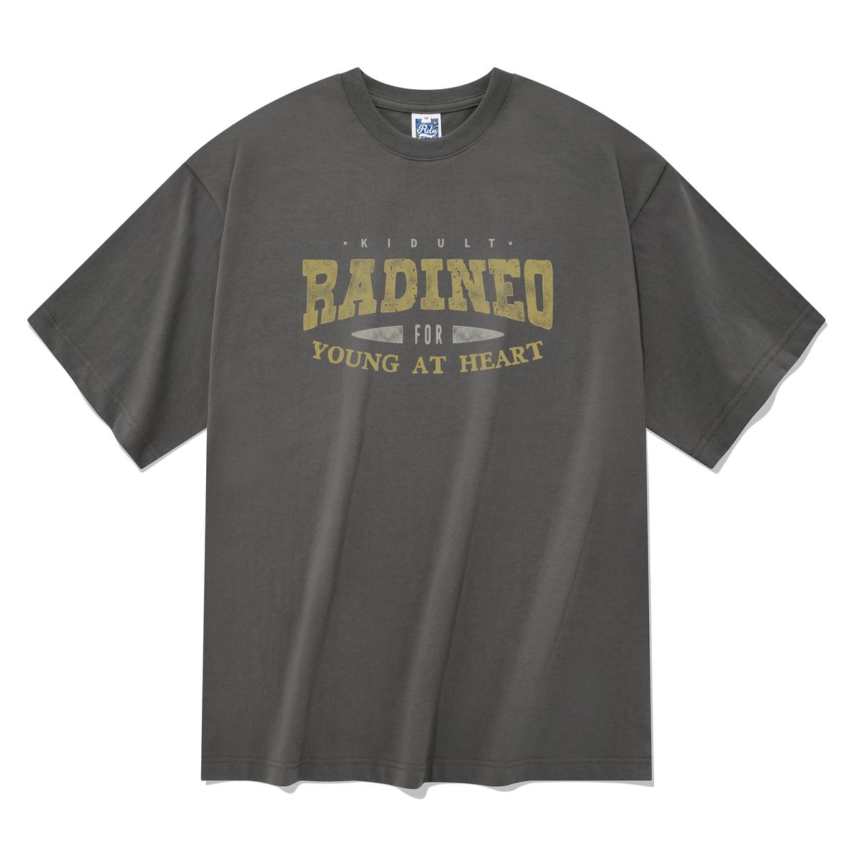라디네오(RADINEO) 빈티지 로고 반팔 티셔츠 그레이
