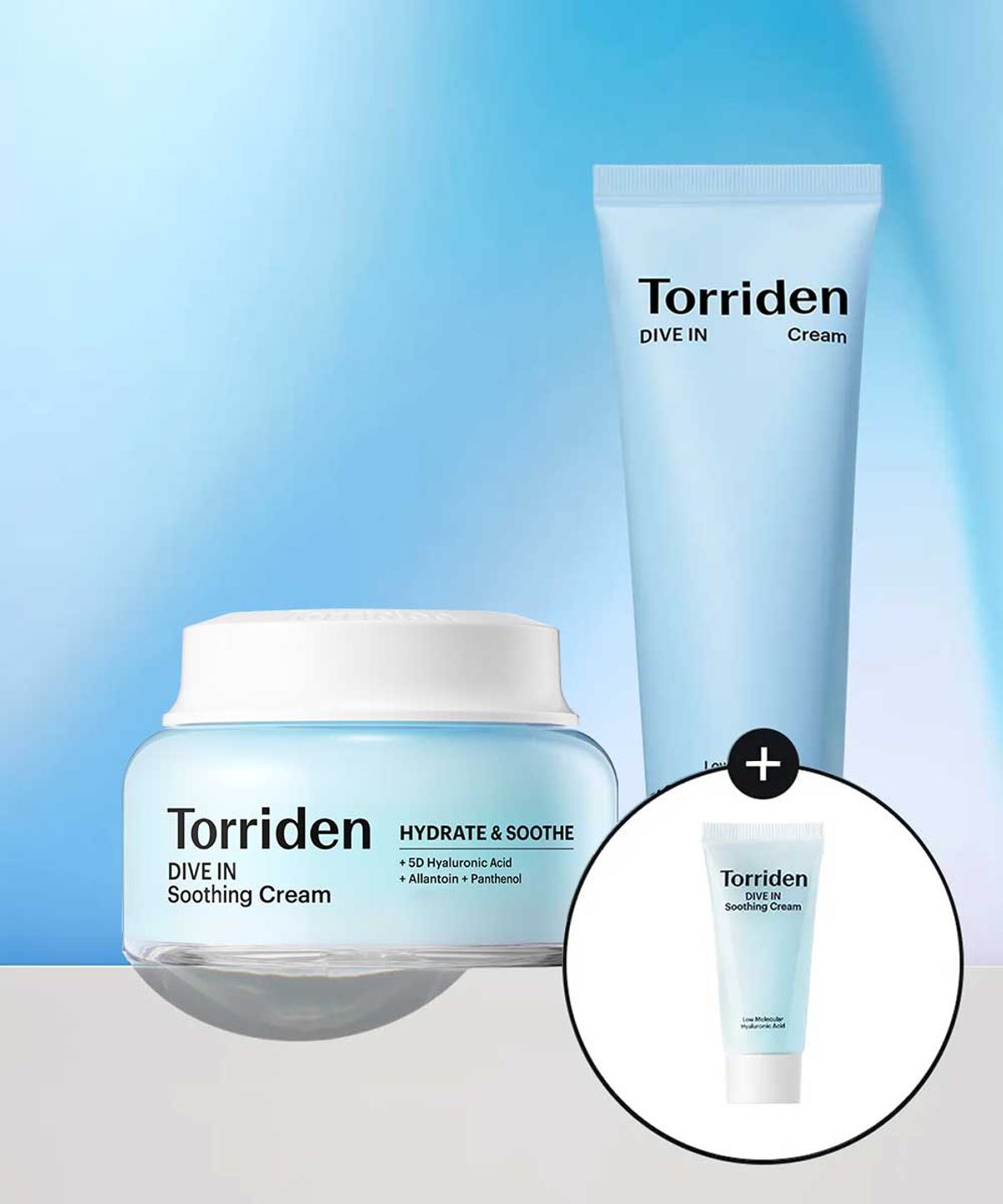 토리든(TORRIDEN) [SET] 다이브인 저분자 히알루론산 크림 80ml+수딩크림 80ml (+수딩크림 20ml)