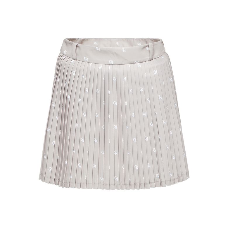 WOMEN CN PLEATED-SKIRT (BEIGE)