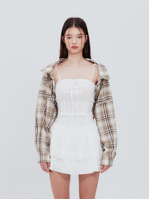 【在庫有】Not Your Rose Baby shirts bolero_チェック シャツ MUSINSA | NOT YOUR ROSE Baby Shirt Bolero (Check)
