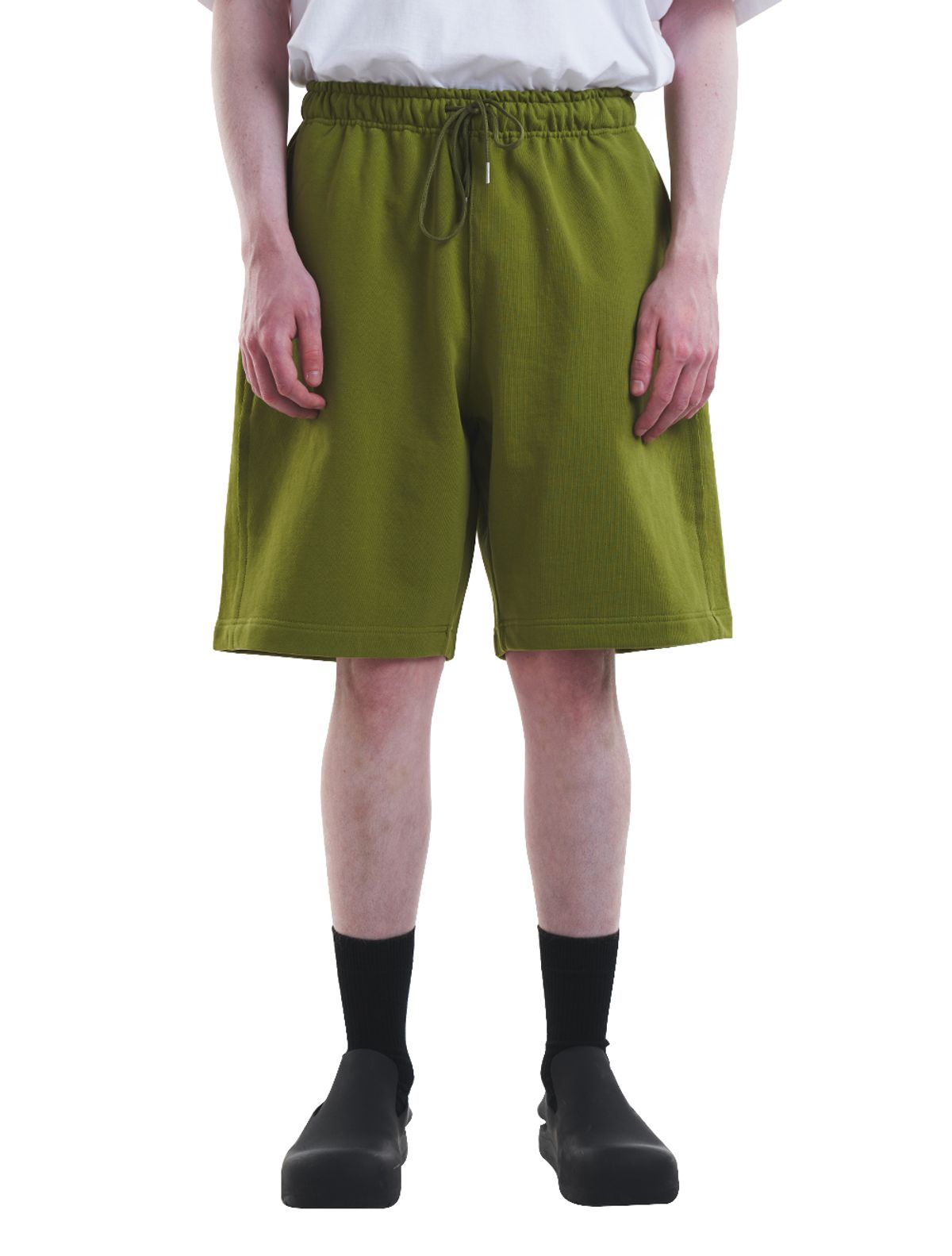 데호(DEHO) CUTTING SWEAT HALF PANTS [Green]
