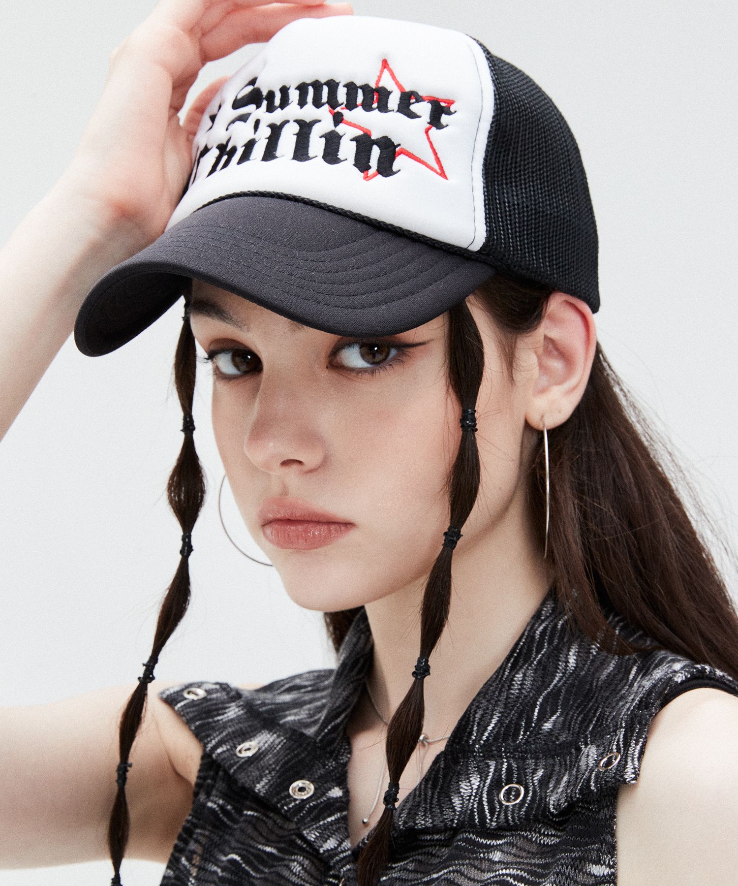 MUSINSA公式 | LUV IS TRUE SU MESH CAP (BLACK)