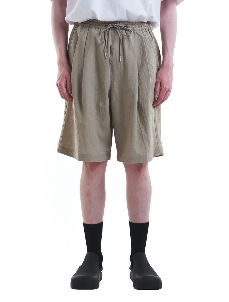 TWO TUCK STRING SHORTS [Khaki]
