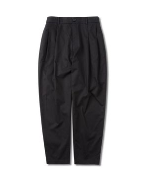 소호 와이드 테이퍼드 핏 이지 팬츠 면 블랙