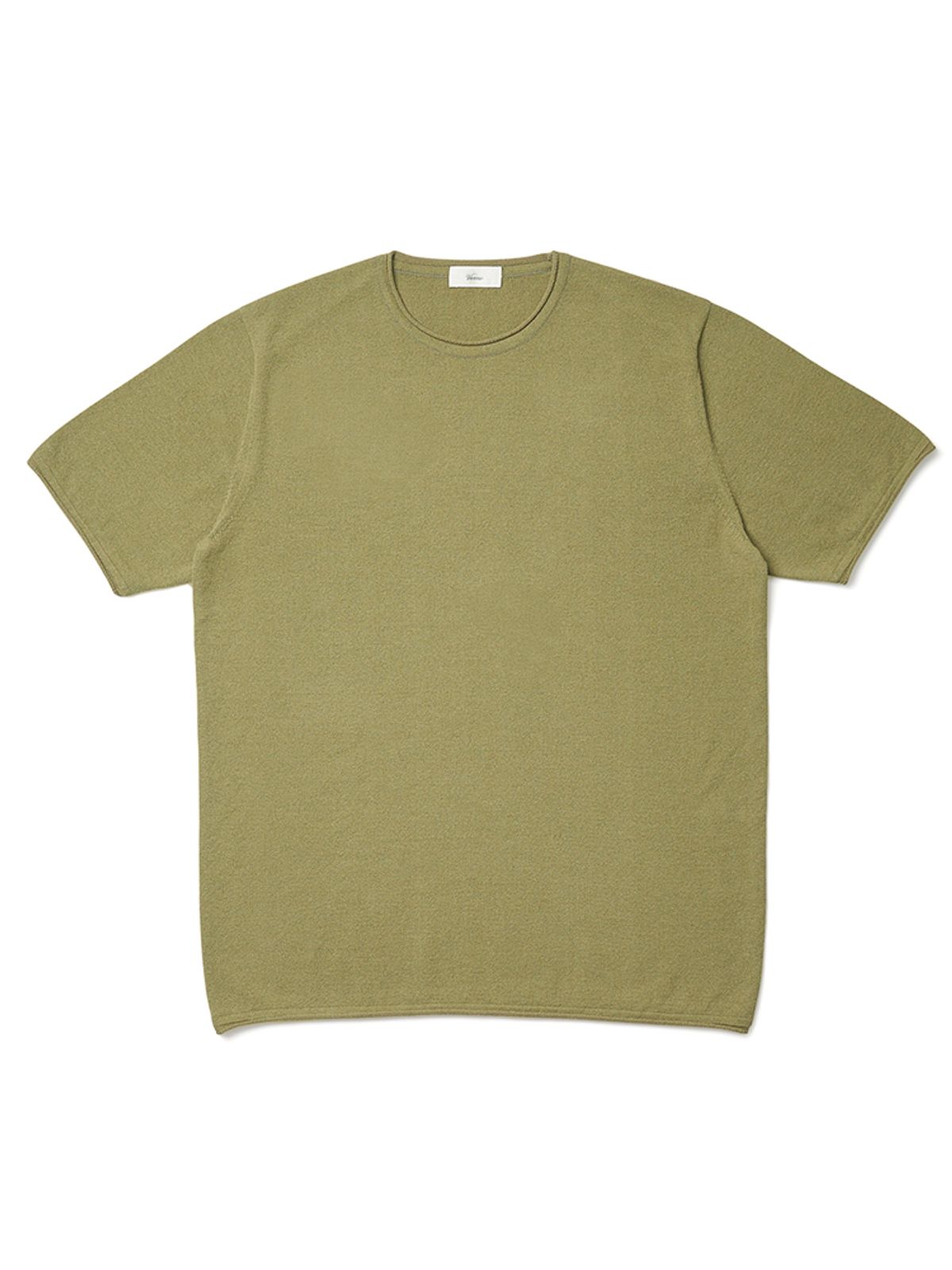베르노(VERNO) Boucle Crew-neck Knit Olive Green