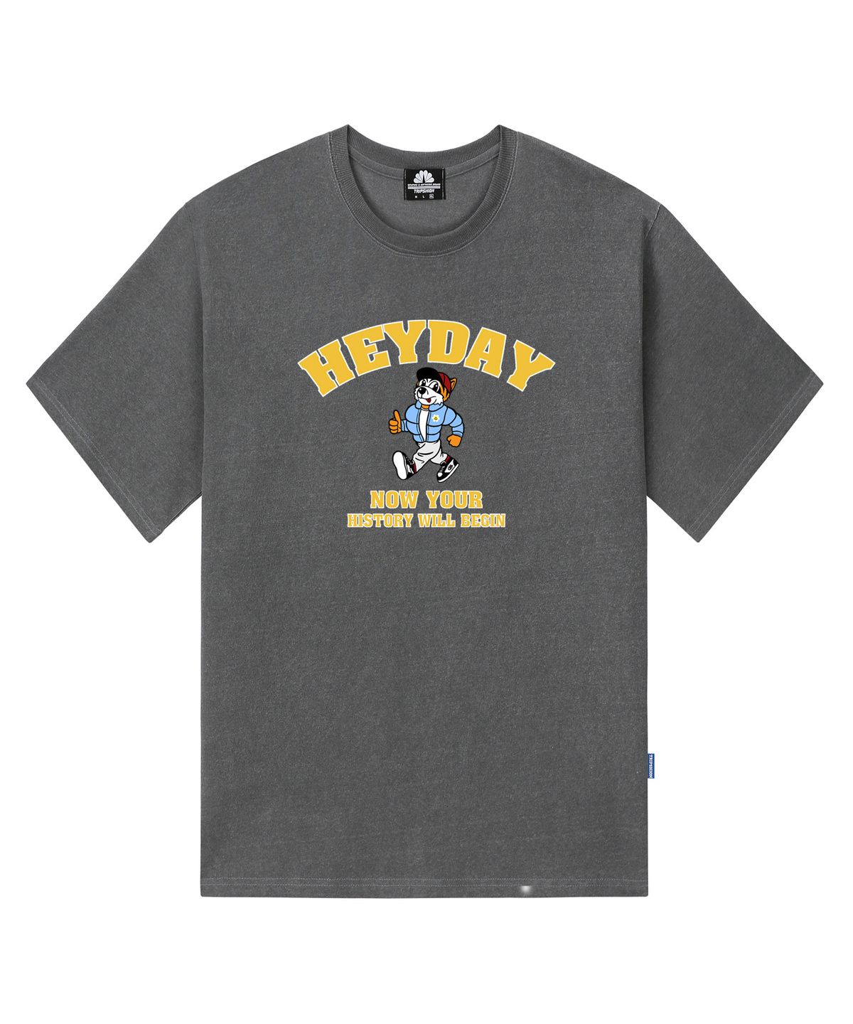 트립션(TRIPSHION) HEYDAY TIGER GRAPHIC 티셔츠 - 피그먼트 블랙
