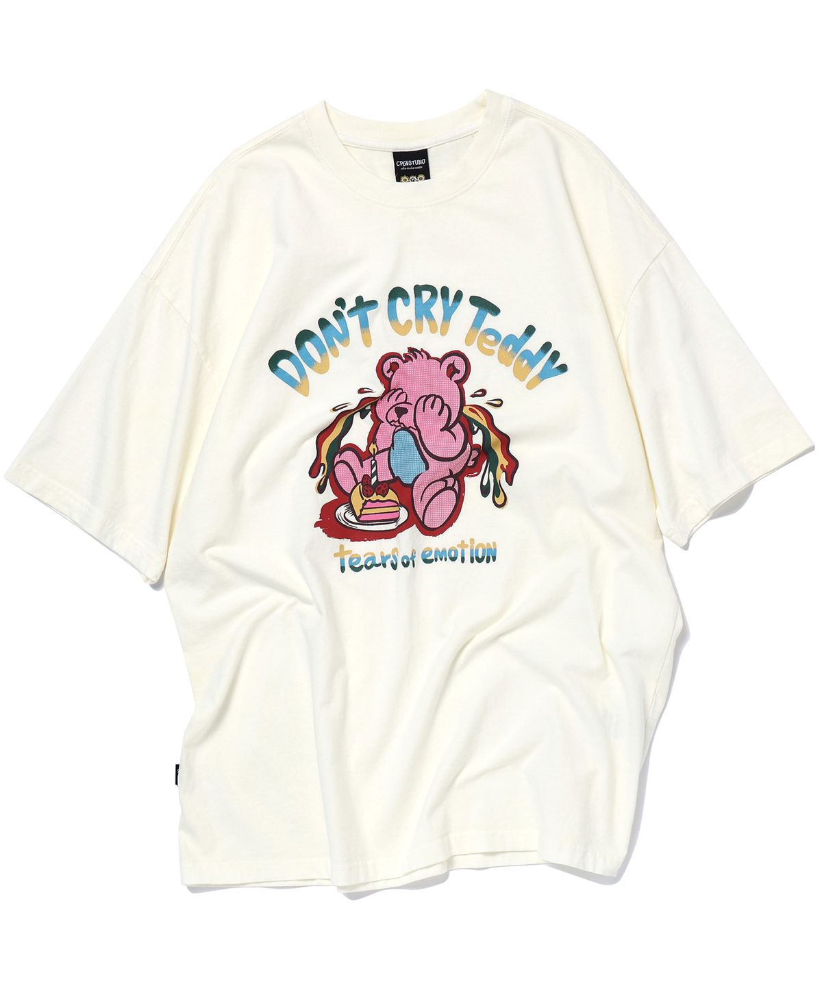 꼼파뇨(CPGN STUDIO) Dont Cry Teddy 반팔티 크림