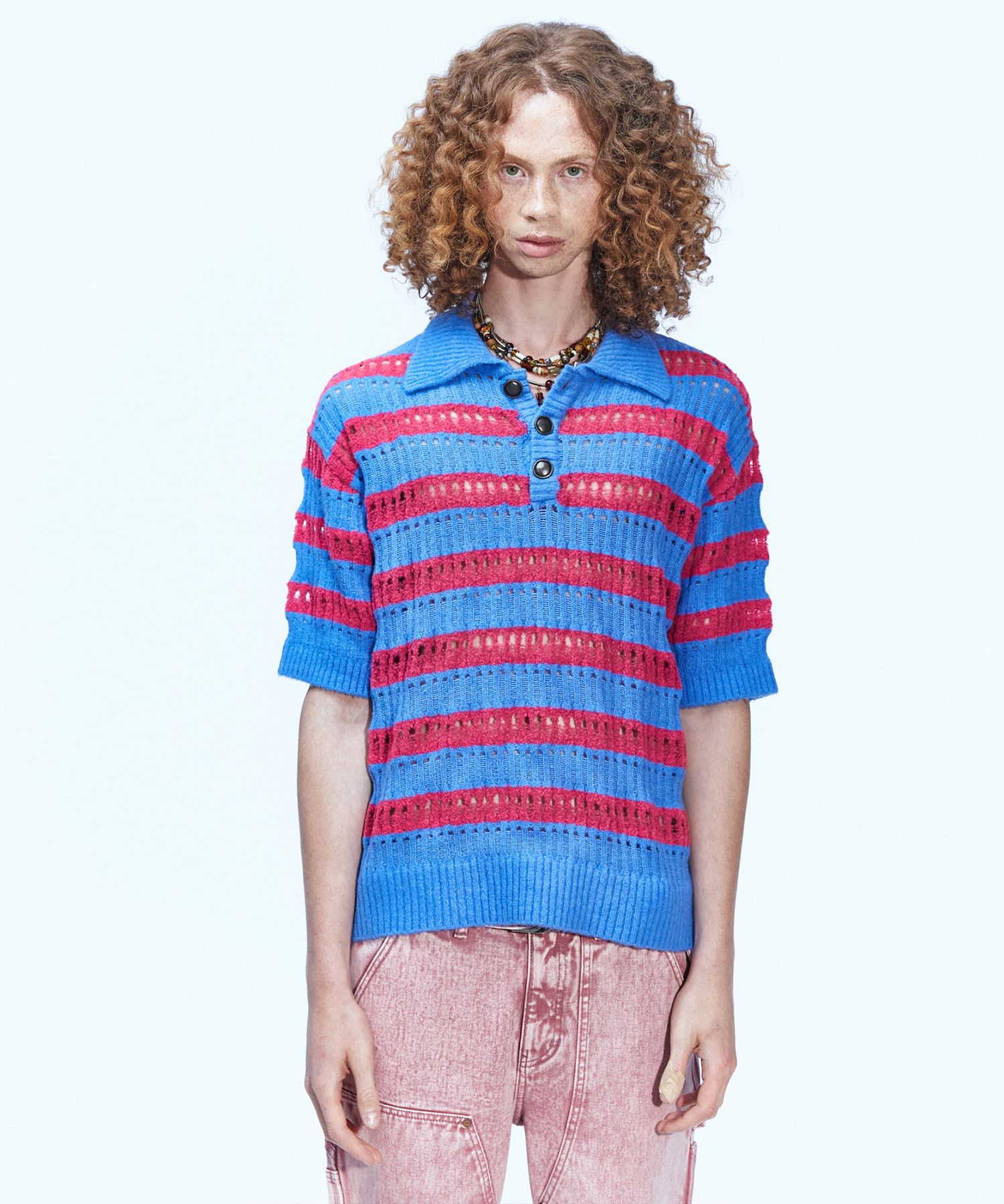 ★ANDERSSON BELL★ bubble stripe polo sweater MUSINSA | ANDERSSON BELL Bubble Stripe Summer Polo Sweater