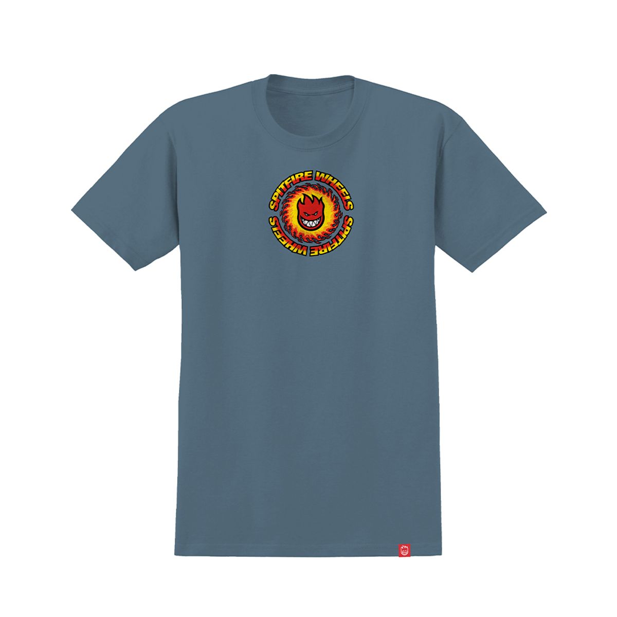 스핏파이어(SPITFIRE) OG FIREBALL S/S T-Shirt - INDIGO BLUE (RED/YELLOW/ORANGE Print) 51010704A
