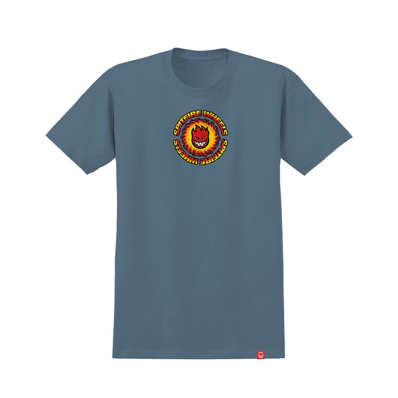 OG FIREBALL S/S T-Shirt - INDIGO BLUE (RED/YELLOW/ORANGE Print) 51010704A