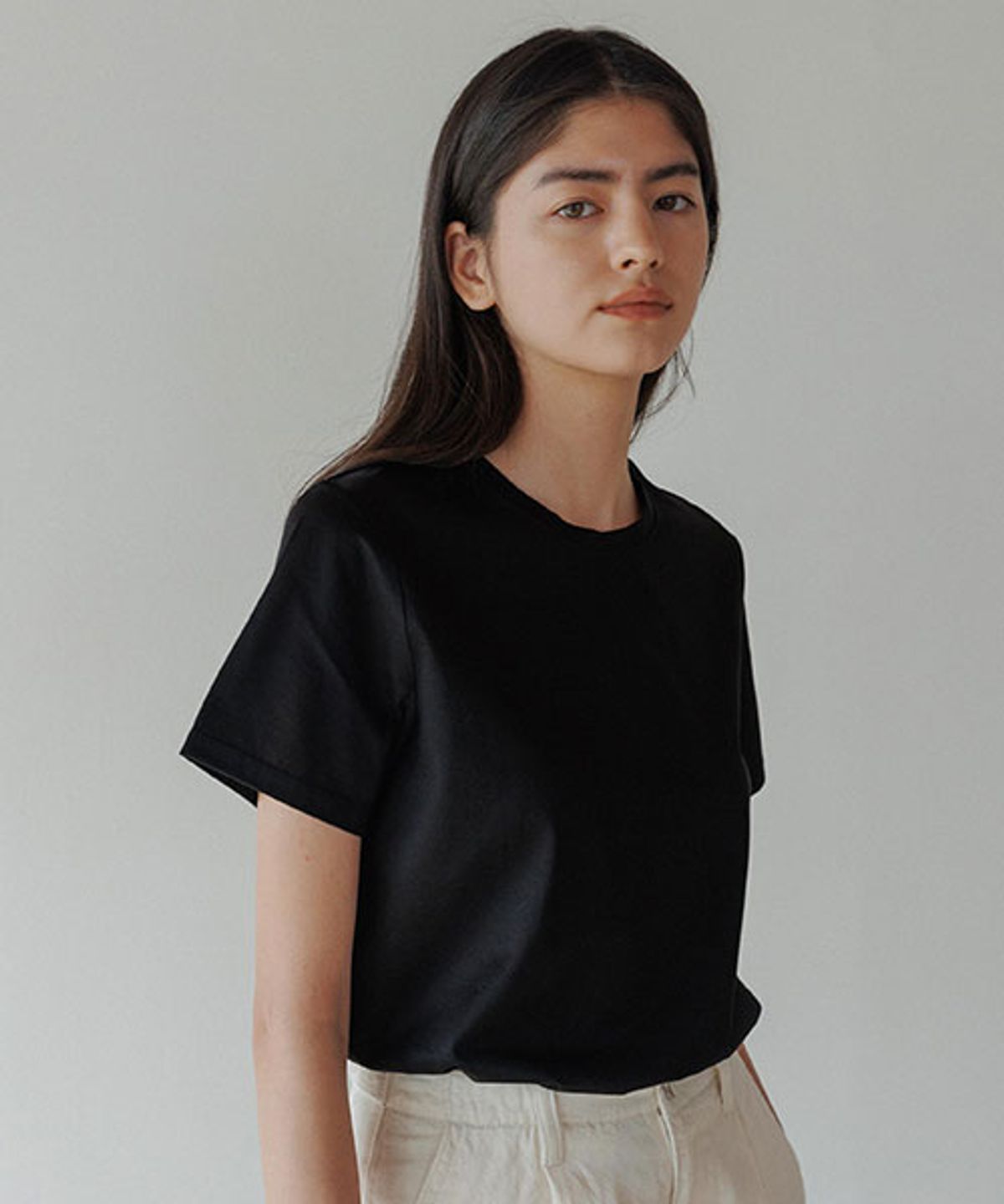 링서울(LINGSEOUL) supima silket cotton top-black