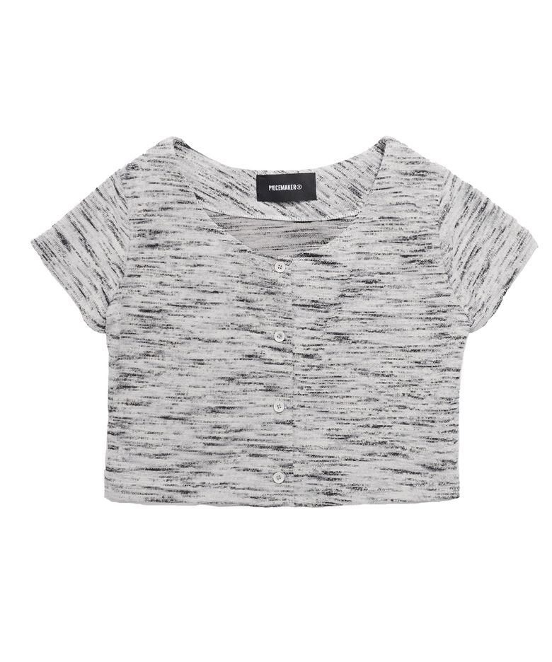 ETHNIC TERRY SS CARDIGAN (GREY)