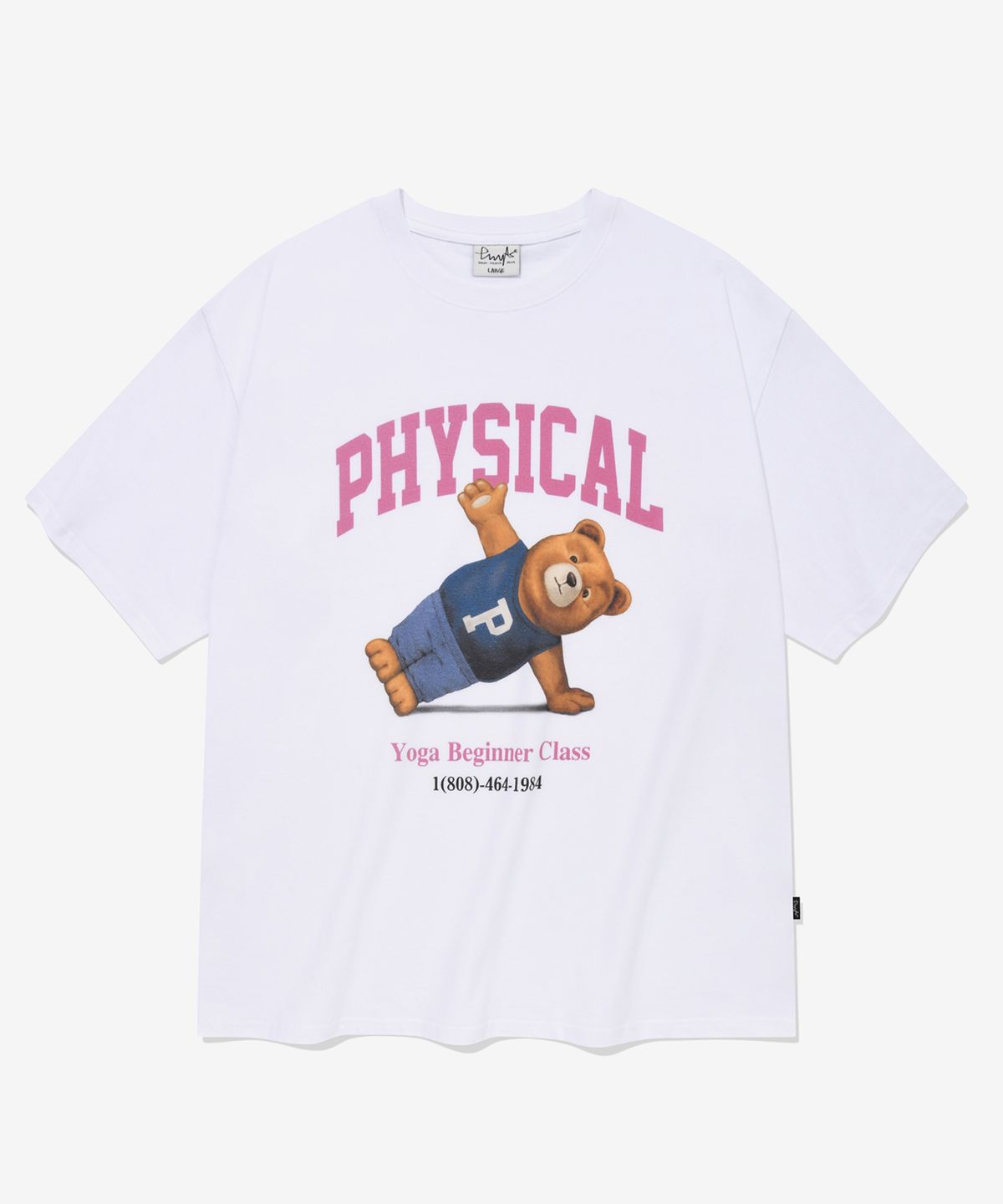 피지컬 디파트먼트(PHYSICAL DEPARTMENT) 요가 베어 반팔티셔츠_핑크
