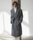 마엘 로브 롱 코트 [그레이]