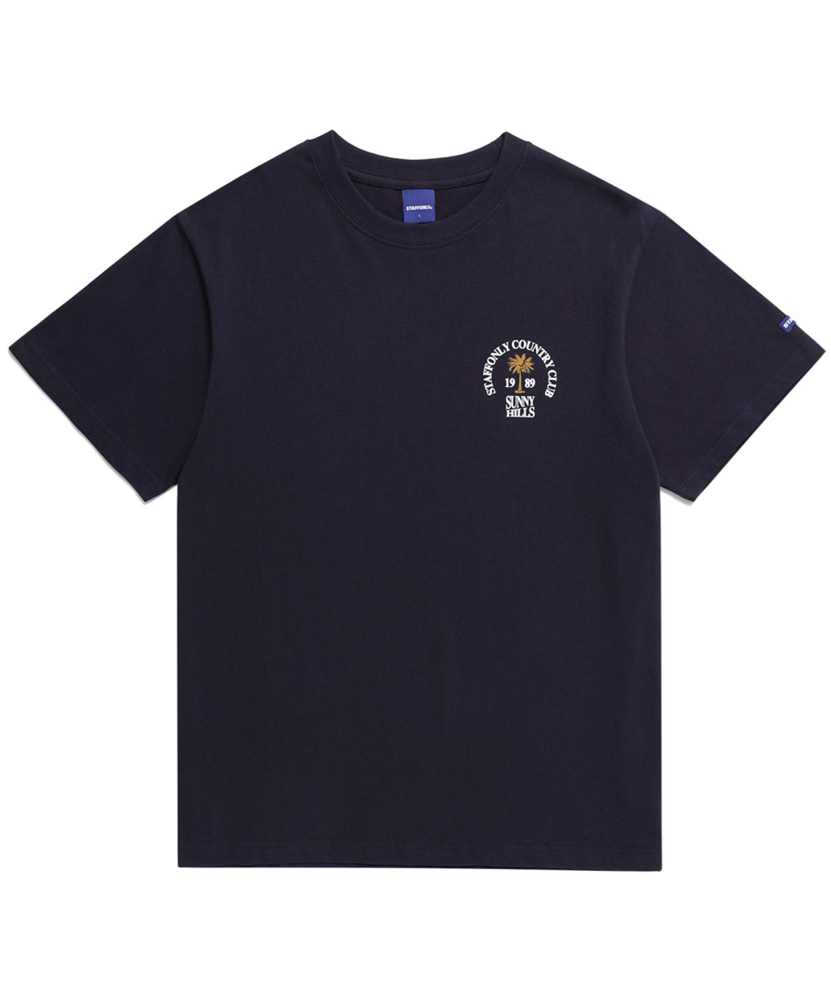 스텝온리(STAFFONLY) PALM TREE ROUND LOGO TEE (NAVY)