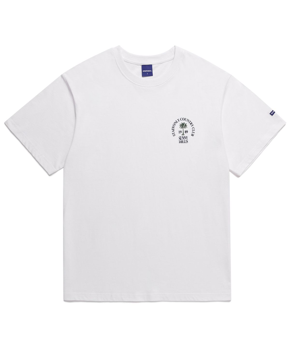 스텝온리(STAFFONLY) PALM TREE ROUND LOGO TEE (WHITE)