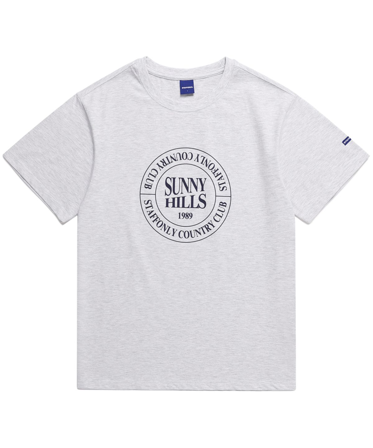 스텝온리(STAFFONLY) SUNNY HILLS LOGO TEE (MELANGE WHITE)