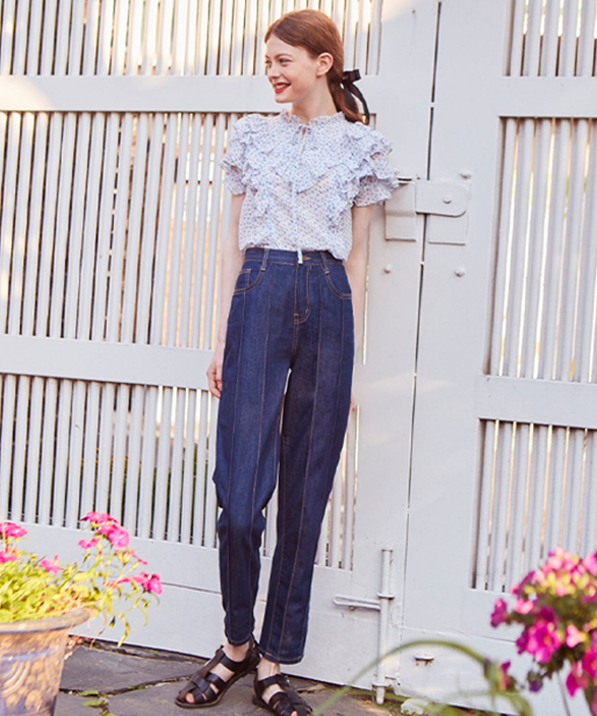 바이탈싸인(VITALSIGN) Double Pintuck Line Summer Jean (2colors)
