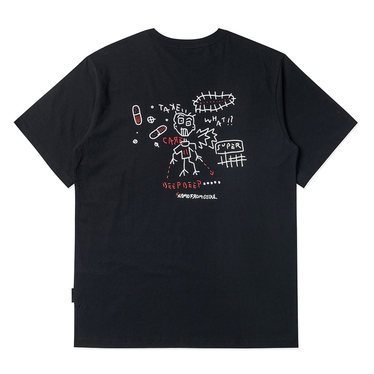폴루션(POLLUTION) Xamo Graffiti Half T-Shirt(PUNCMTS001_BK)