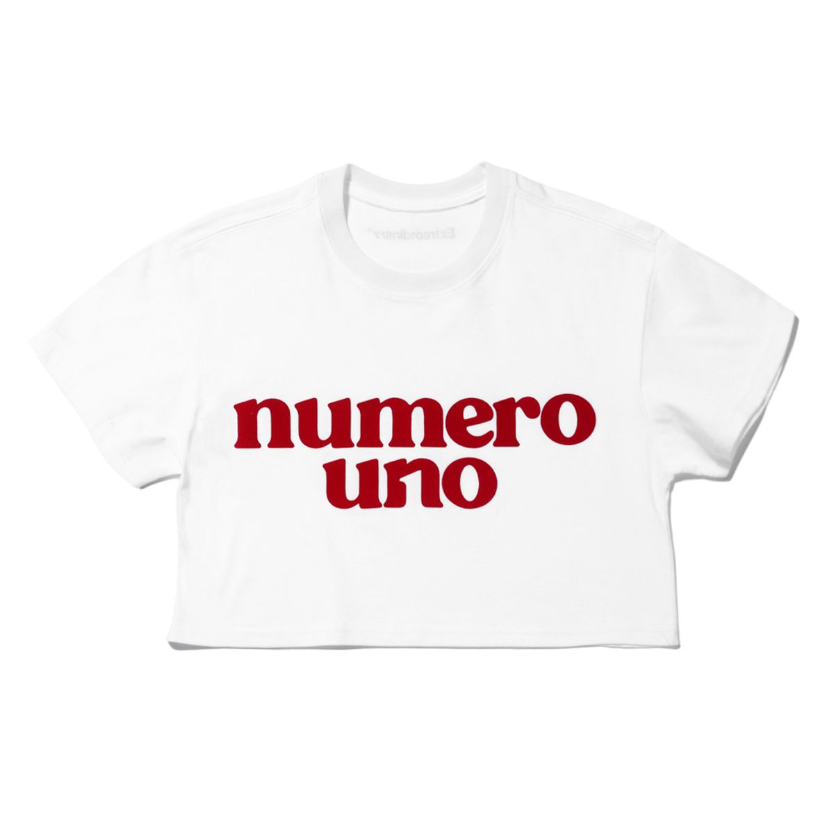 엑스트라오디너리(EXTRAORDINARY) NUMERO UNO CROP TEE WHITE