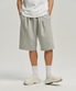 원턱 버뮤다 스웨트 반바지 - 그레이