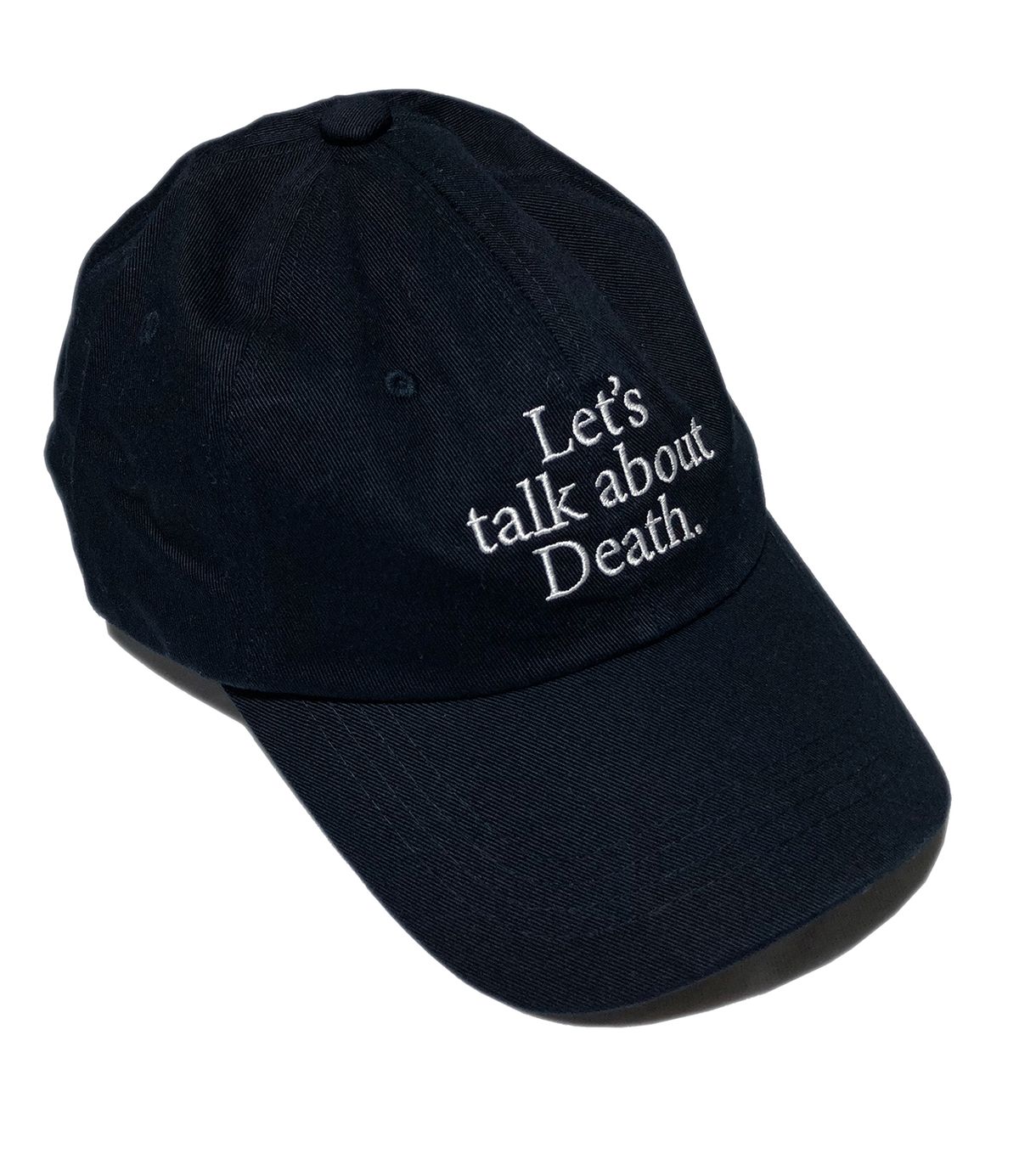 미디엄스(MEDIUMS) Lets talk about Death Ball Cap - Black/White (죽음에 관하여 자수 볼캡)