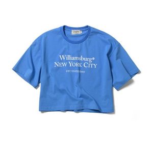 Classic Logo Crop Round T_Blue