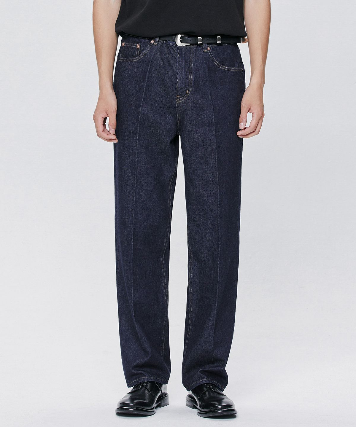 브랜디드(BRANDED) 610 HISHITOMO SUVIN GOLD INDIGO 1WASH JEANS [RELAX STRAIGHT]