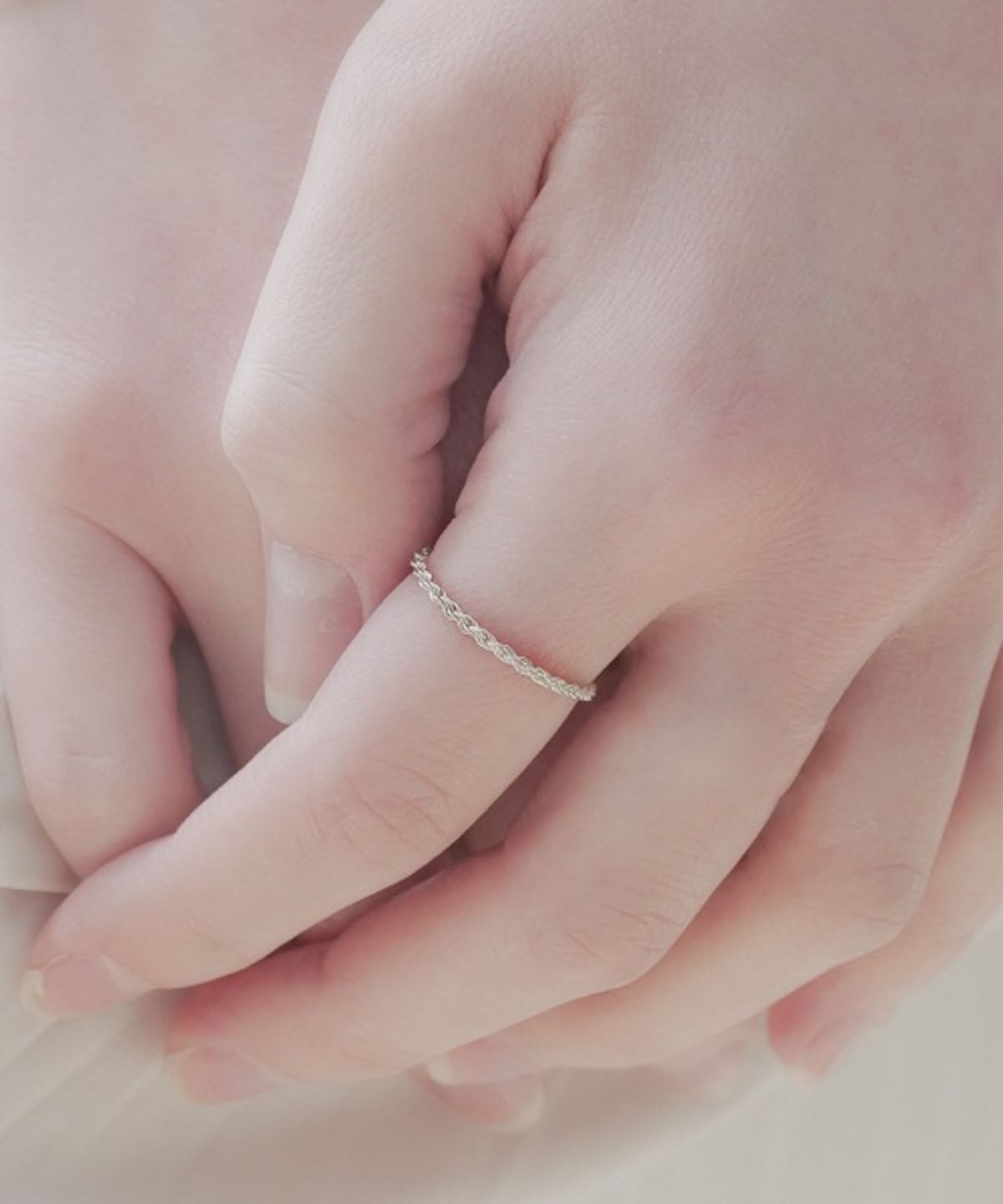 봉보(BONBEAU) Gemma twist silver chain ring 젬마 꼬임 체인 실버 925 데일리 반지