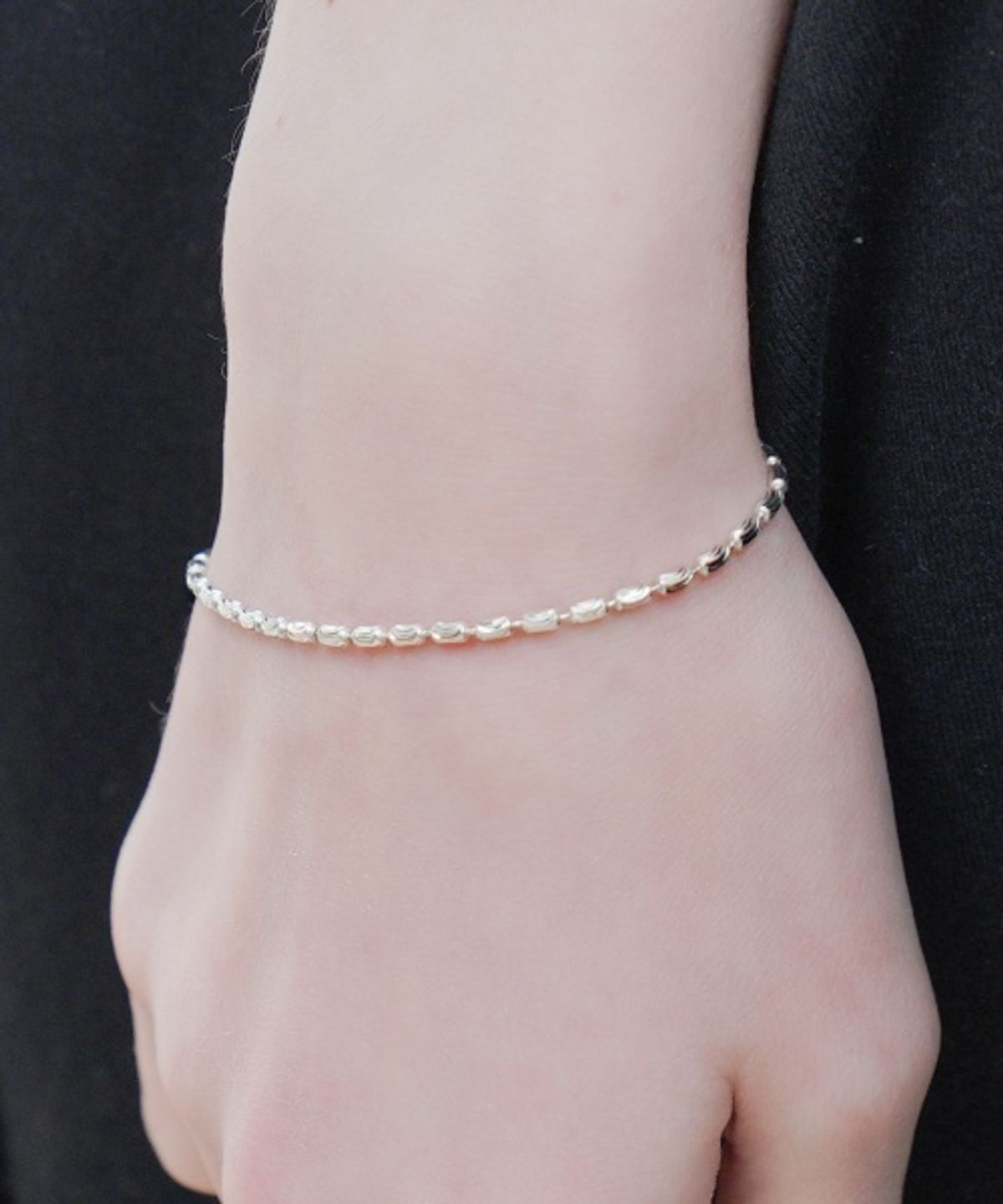봉보(BONBEAU) Becky silver chain Bracelet 베키 쌀알 체인 실버 925 심플 팔찌