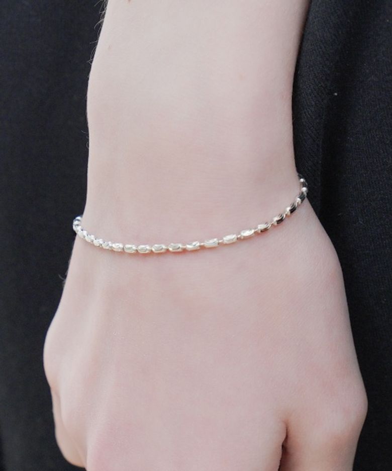 Becky silver chain Bracelet 베키 쌀알 체인 실버 925 심플 팔찌
