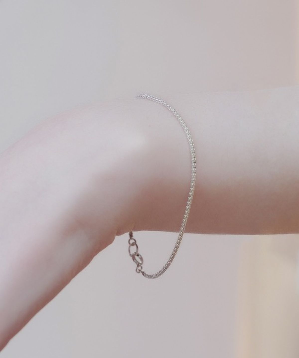 봉보(BONBEAU) Cindy cutting silver chain Bracelet 신디 컷팅 체인 실버 925 레이어드 팔찌