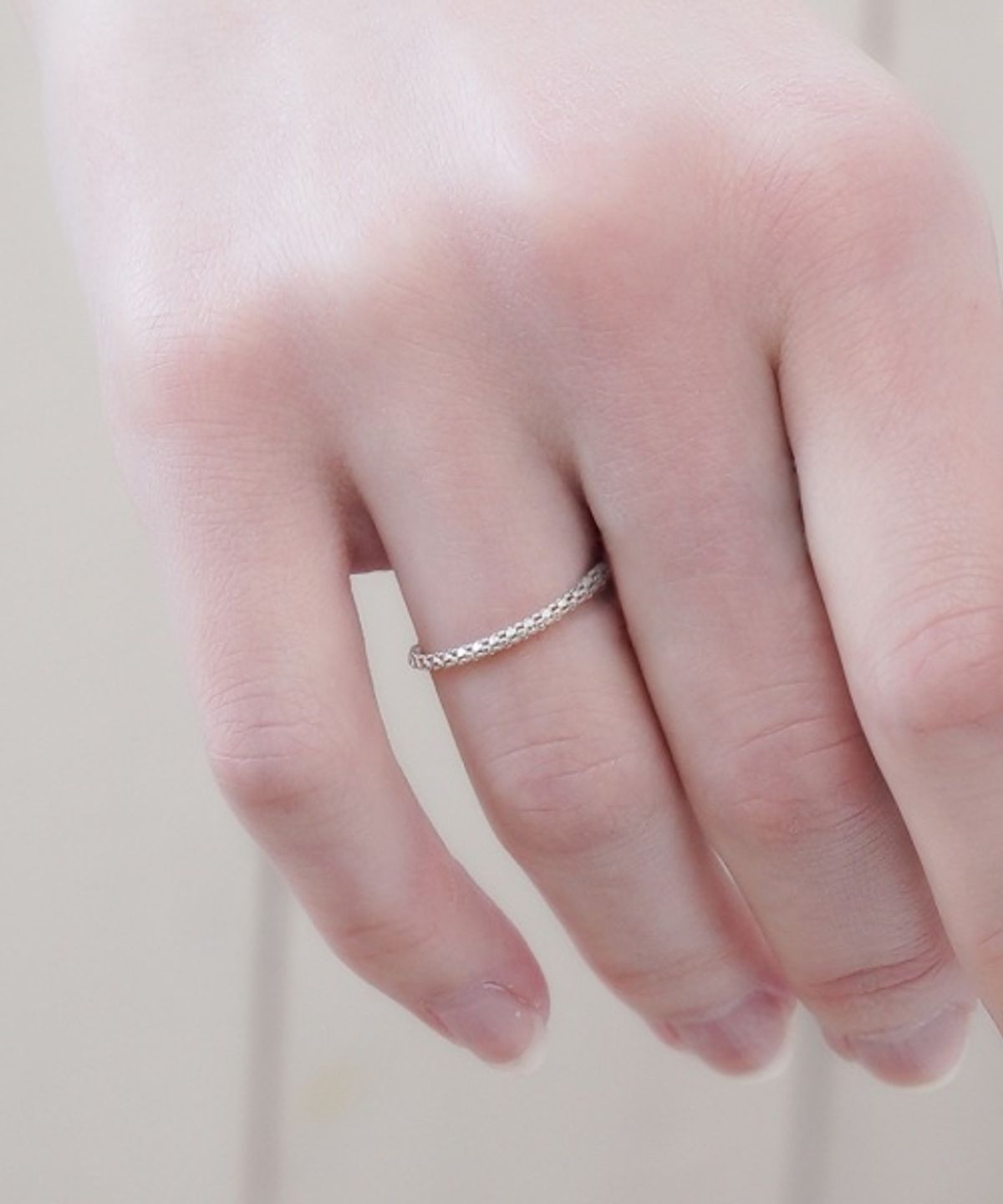 봉보(BONBEAU) Cindy cutting silver chain ring 신디 컷팅 체인 실버 925 레이어드 반지