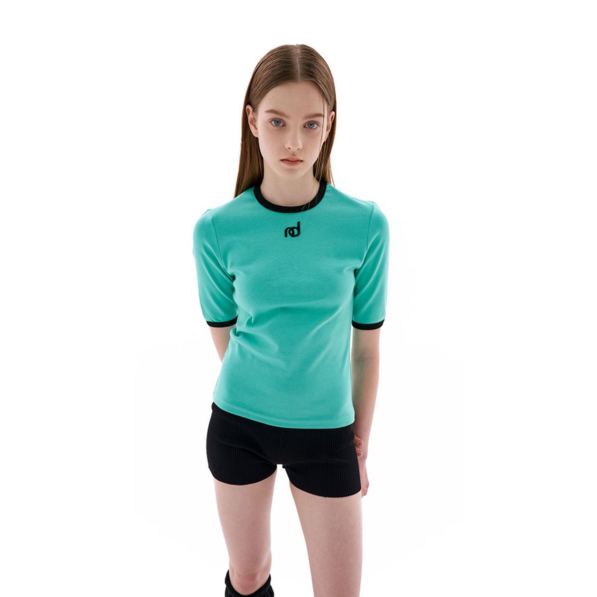 누댓(NUDAT) nd half sleeved t-shirt mint