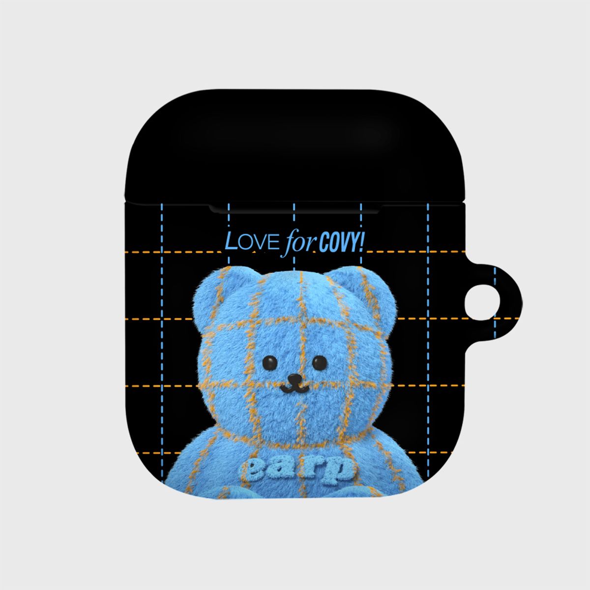 어프어프(EARPEARP) HELLO GRID FUR COVY-BLACK(에어팟-하드)