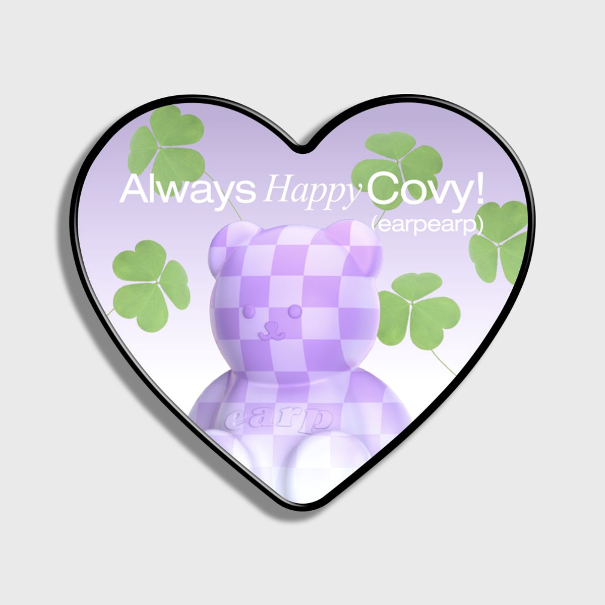어프어프(EARPEARP) CLOVER OBJECT-PURPLE(하트톡)