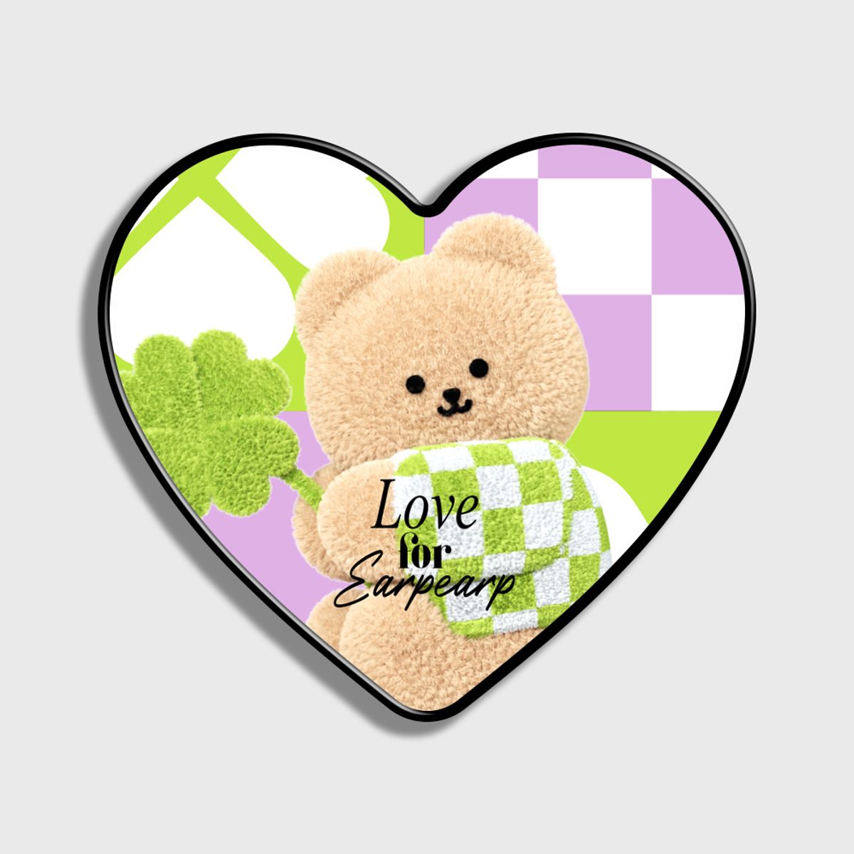 어프어프(EARPEARP) CLOVER COVY PATTERN-PURPLE(하트톡)