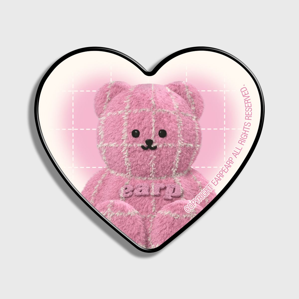어프어프(EARPEARP) GRID FUR COVY-PINK(하트톡)