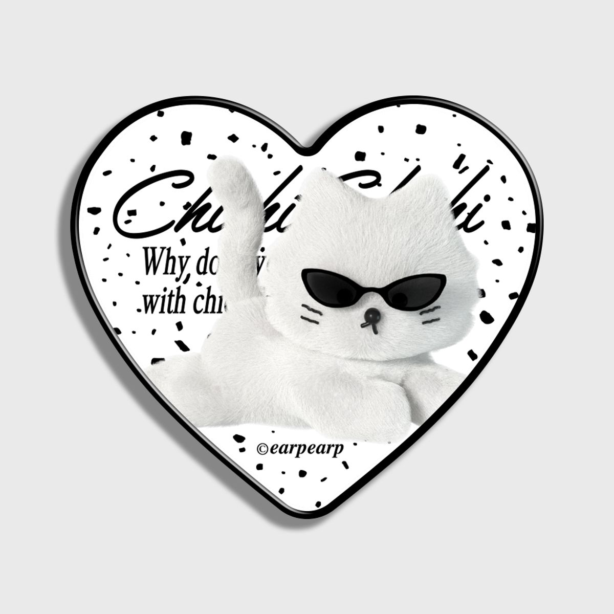 어프어프(EARPEARP) SUNGLASSES CHICHI-WHITE(하트톡)