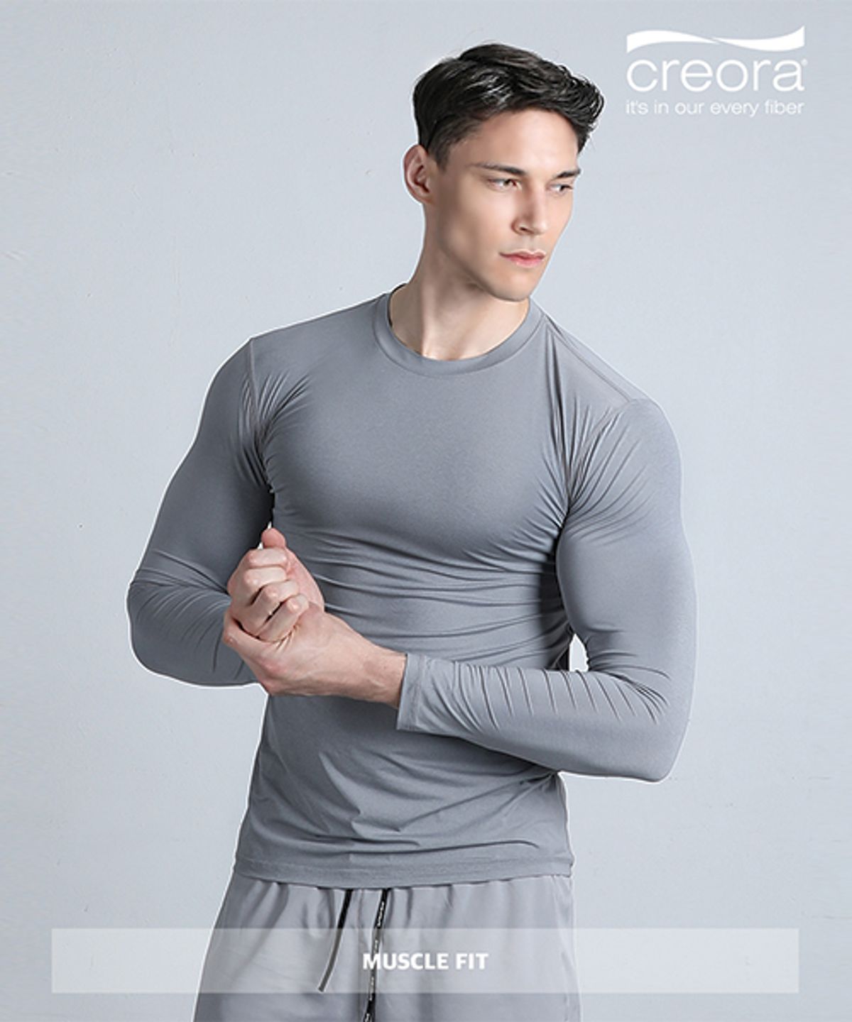 알브이디(RVD) Tech™ 프로 머슬핏 긴팔티 (실버그레이)
