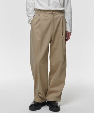 커브드 와이드 치노 팬츠 [베이지]