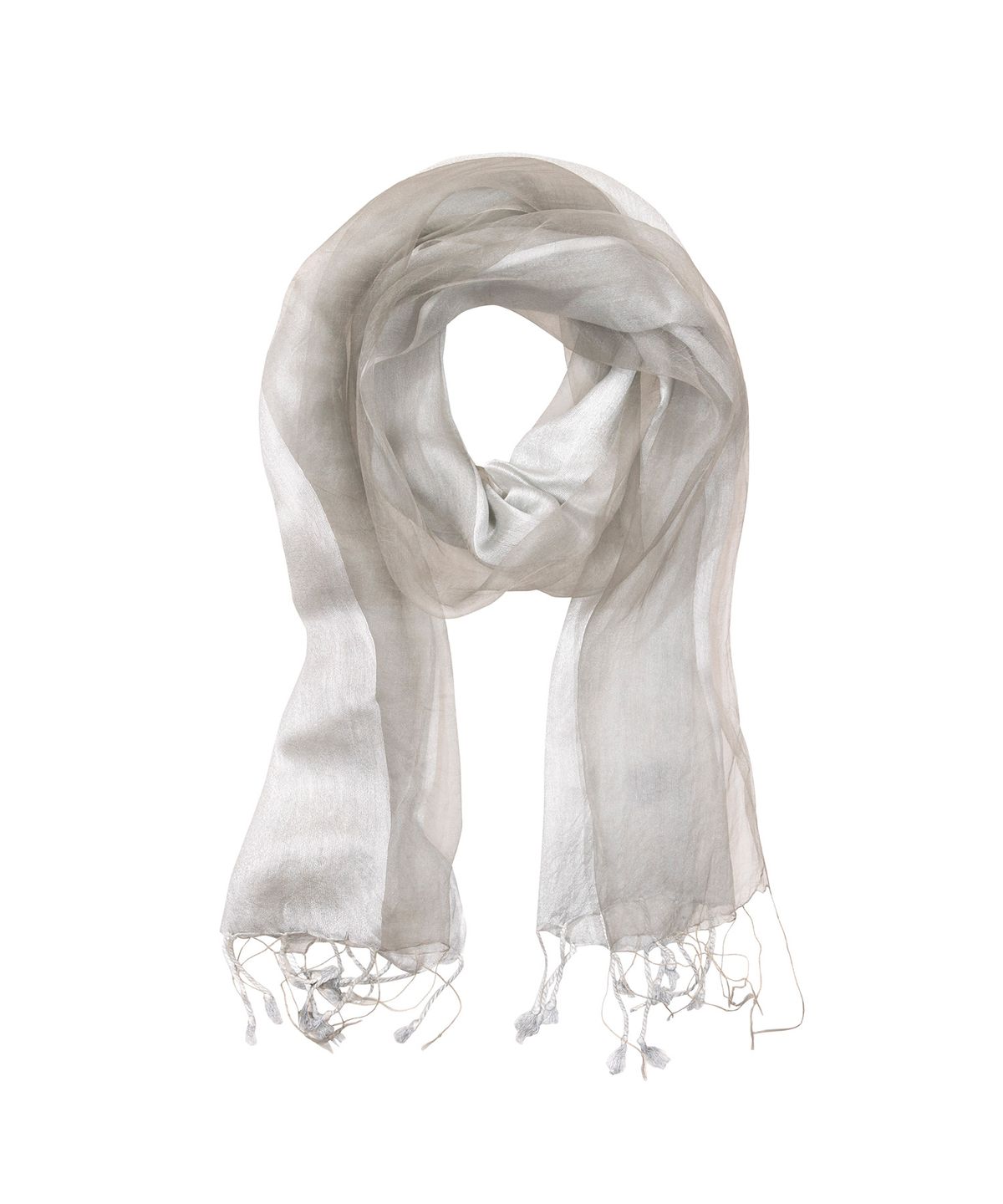 리끌로우(RECLOW) RC FRINGE 여름 실크스카프 GRAY