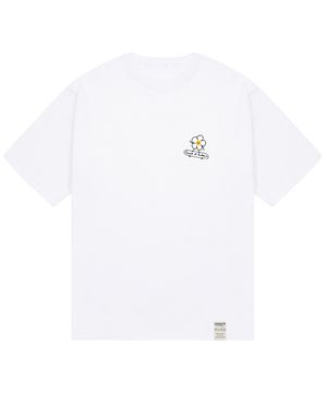 [UNISEX]플라워보드 반팔티_화이트